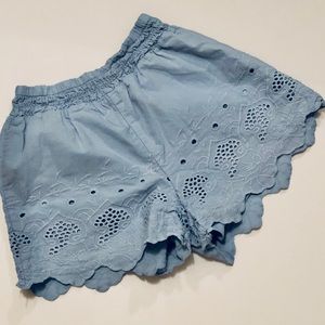 Live Love Dream Blue Eyelet Teen Shorts